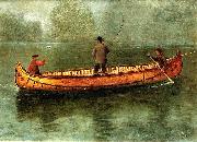 Albert Bierstadt Fishing_from_a_Canoe oil